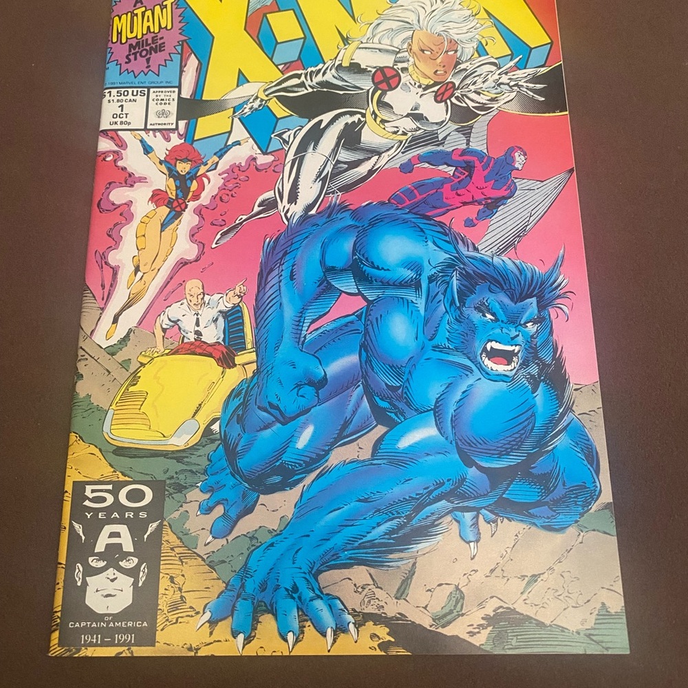Marvel X-Men Comic with Blue and White Heroes